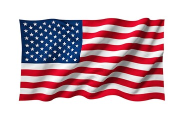 Obraz premium American flag icon set. Flat style.