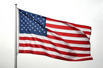 Obraz premium American flag icon set. Flat style.