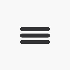 Hamburger menu icon, universal symbol for navigation and options in web and app design.