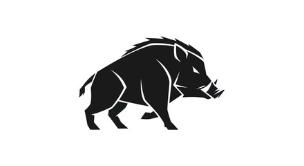 Obraz premium Stylized silhouette of a wild boar