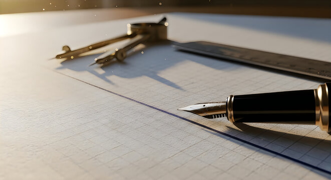 fountain pen and notebook