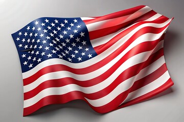 Obraz premium American flag icon set. Flat style.