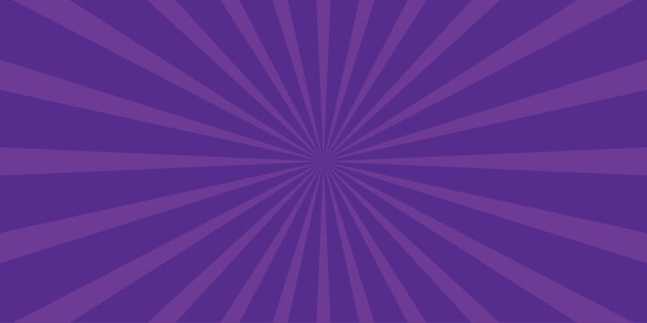 Vibrant purple sunburst radial background with bold emanating light rays from a central point, ideal for energetic graphic design