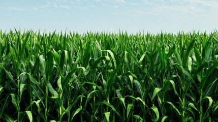 Obraz premium Close up of planted corn. Agricultural scene with golden rows.