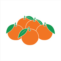 illustration of Tangerine fruit art