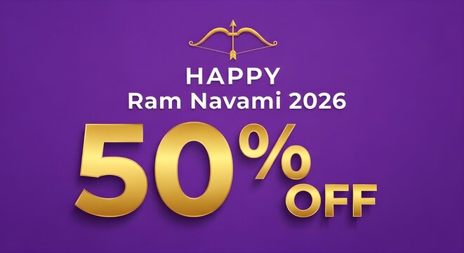 Happy Ram Navami 2026 Greeting Banner with Lord Rama Vector Illustration