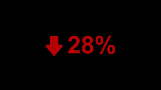 28 Percent Decline Animation