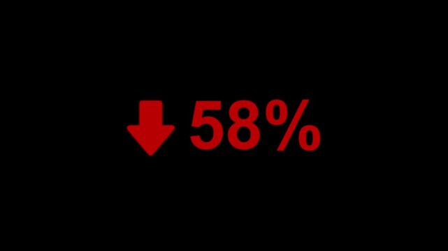 58 Percent Decline Animation
