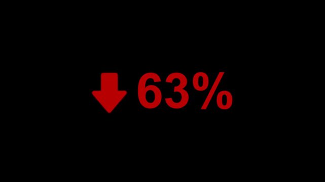 63 Percent Decline Animation