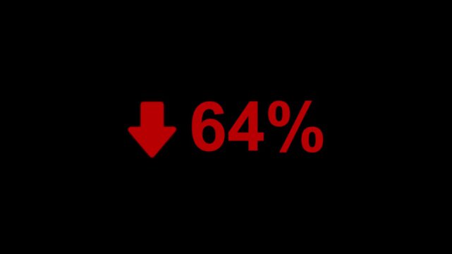 64 Percent Decline Animation