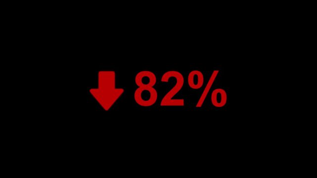 82 Percent Decline Animation