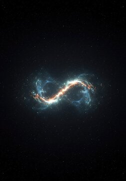 A seamlessly repeating abstract background texture representing an empty dark cosmic space with subtle swirling energy and deep emptiness, surface, minimal, cool