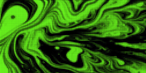 Naklejka premium Acid green y2k halftone overlay background with smoke or fire motion texture
