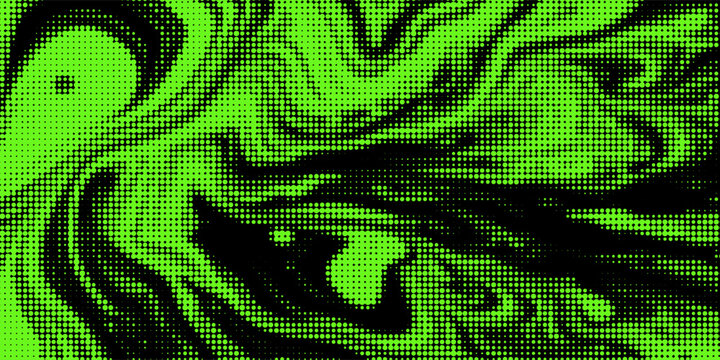 Acid green y2k halftone overlay background with smoke or fire motion texture