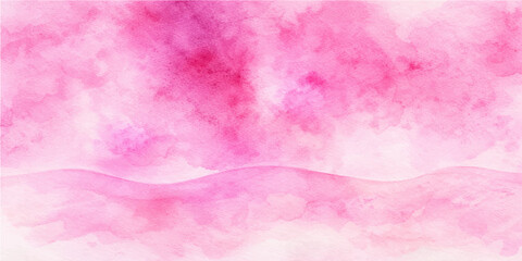 Fototapeta premium A soft abstract pink background with bubbles features a textured purple and red paint design on grunge paper and silk fabric for a light watercolor wallpaper illustration