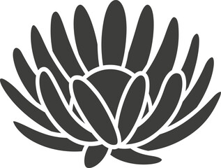 Fototapeta premium Decorative lotus shape. Flower logo. Blossom sign