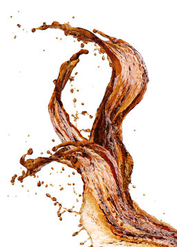 Cola splash isolated 