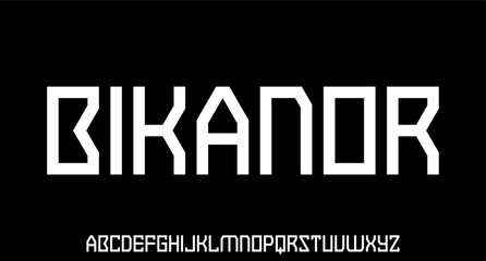 retro classic shape futuristic modern geometric font	
