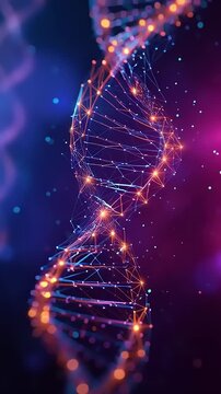 Digitally Rendered DNA Helix Structure in adobepremiumvideo, a Molecular Biology Representation