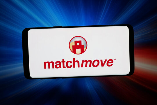 Stuttgart, Germany - 03-02-2026: In this photo illustration, the logo of Singaporean company MatchMove Pay Pte. Ltd. is displayed on a smartphone in front of abstract background on computer screen.