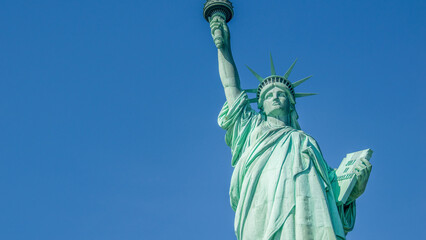 Fototapeta premium The Statue of Liberty, Historic Landmark and Global Icon in New York City