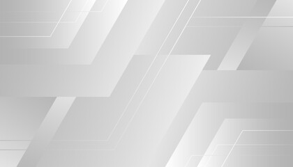 Abstract Gray Geometric Technology Background with Diagonal Layers