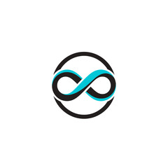 Obraz premium Abstract Infinity Symbol in a Circular Frame: A Modern Design Element for Concepts