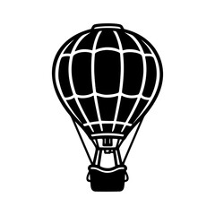Naklejka premium Hot Air Balloon Silhouette Vector Illustration