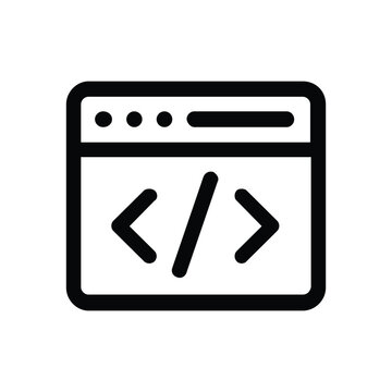 Web Development Coding Window Line Icon
