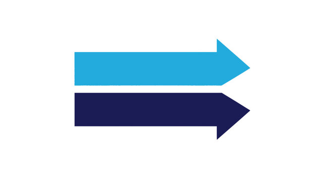 Dual Arrows Indicating Opposite Directions Representing Process and Interconnection.