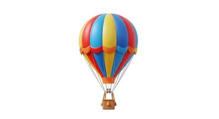 Fototapeta premium Colorful Hot Air Balloon Floating in the Sky