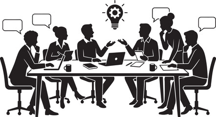 Fototapeta premium sharing ideas in a business meeting of enterpreneur