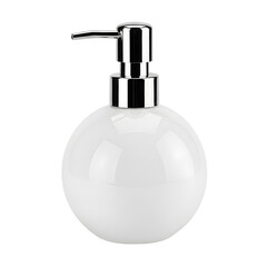 Obraz premium White soap dispenser with chrome pump transparent background