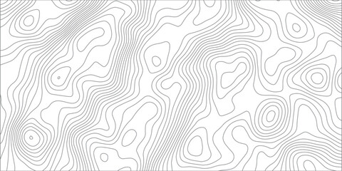 Fototapeta premium Abstract White and Gray Topographic Map Background with Flowing Contour Lines and Smooth Elevation Curves, Minimal Terrain Pattern for Modern Geography Design.