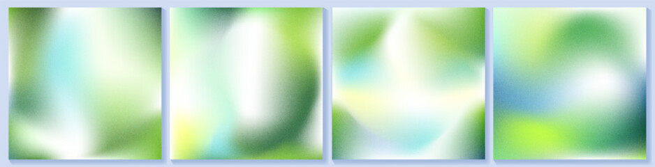 Green noisy gradient, blue spring bg. Emerald leaves gradation of abstract earth degrade. Light sky texture, wavy water pattern. Minimal mint greenery, fresh blu color. Summer healthy square backdrop