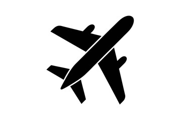 Obraz premium Black airplane icon vector