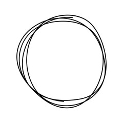 Messy Line Art Round Shape