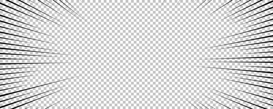 Black comic book transparent background