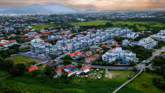 Tropical Beach Summer Ocean Island Landscape Outdoor Adventure Scenic Travel Destination Wind Kitesurfing Water Sports Restinga Coast Campeche Florianopolis Brazil South America