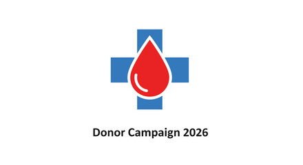 Obraz premium Blood Donation Campaign Logo Design for 2026.
