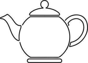 Obraz premium teapot black silhouette vector,teapot icon 