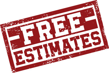 Obraz premium Free Estimates Business Rubber Stamp