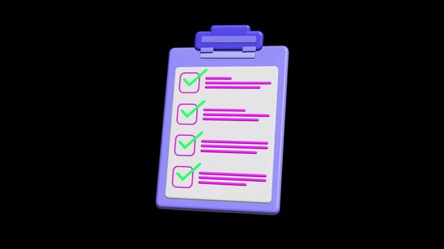 nice and cool 3d checklist template video 4k