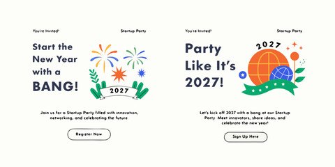 Fototapeta premium Savings Party 2027 – New Year Celebration Event, Financial Wellness Kickoff, Festive Invitations, Registration Details & Start‑the‑Year Savings Inspiration
