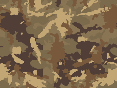 Full Seamless desert camo camouflage pattern print background. Soft tan blocks give a dry sand look. Military ready for fabric, vinyl, and wall art. Works on tshirt, jacket, and pants.