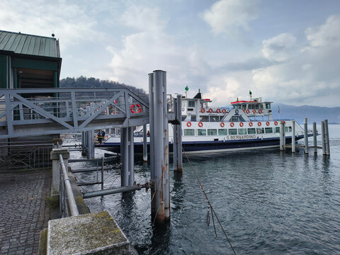 Ferry Terminal in Laveno, Italy