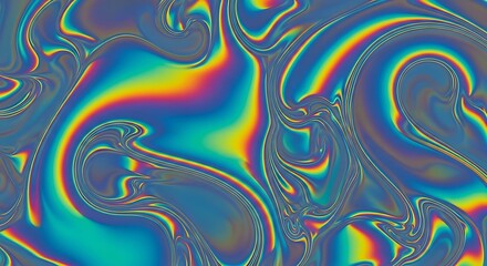 Swirling Rainbow Colors Abstract Liquid Surface Texture image photo
