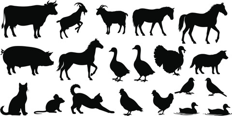Collection of animal silhouettes © mdkamran