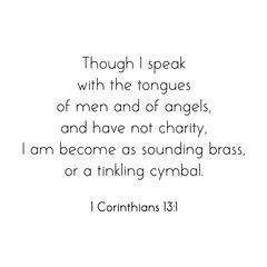 Obraz premium 1 Corinthians 13 1 Bible Verse on Charity