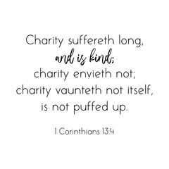 Obraz premium 1 Corinthians 13 4 Bible Verse About Charity